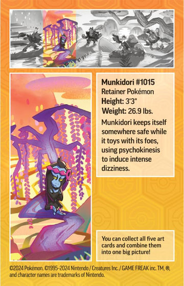 Pok  Mon Tcg: Scarlet & Violet-Shrouded Fable Mini Tin - Munkidori (2 Booster Packs & 1 Sticker Sheet)
