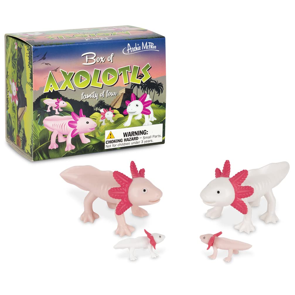 Accoutrements Archie Mcphee Box Of Axolotls Family Of Four