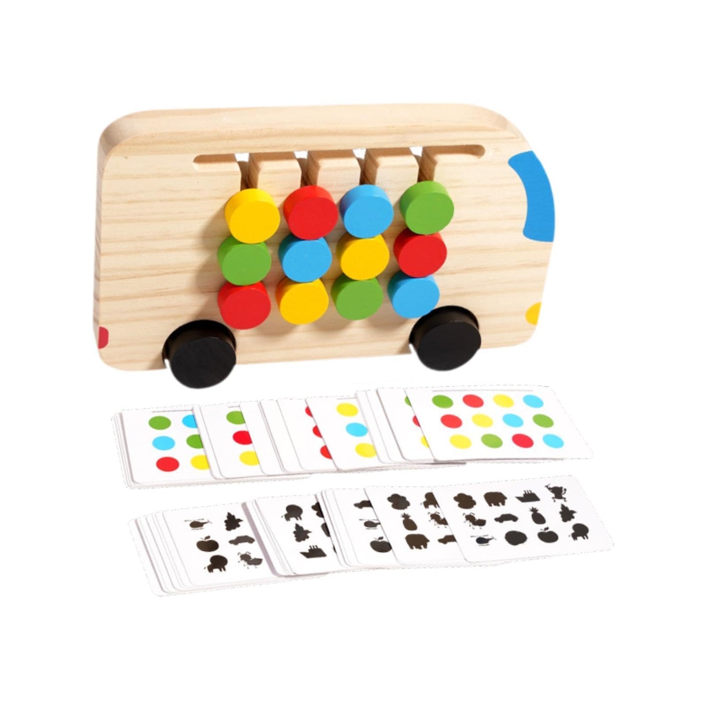 Bnf Montessori Learning Toys Color Match Slide Puzzle Educational Wooden Toy Kidsbaby | Toys For Baby | Developmental Baby Toys1