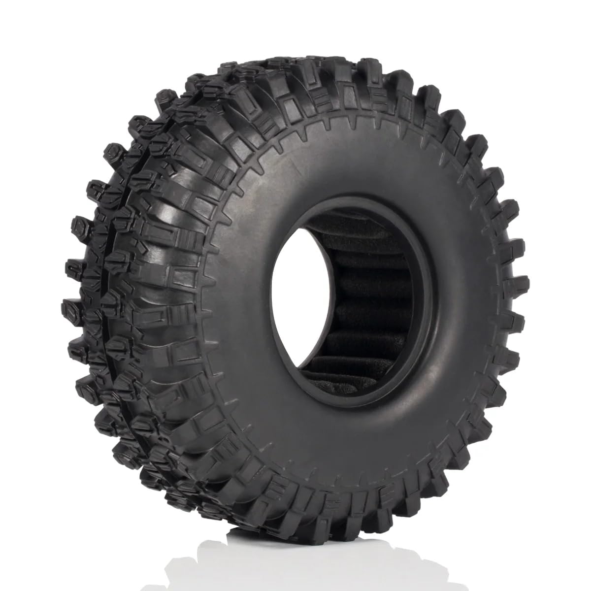 4Pcs Rubber 120x44mm 1/10 RC Crawler 1.9 Tires with Foam Inserts for Gen7 Gen8 SCX10 TRX4 Upgrades (E-120x44mm)