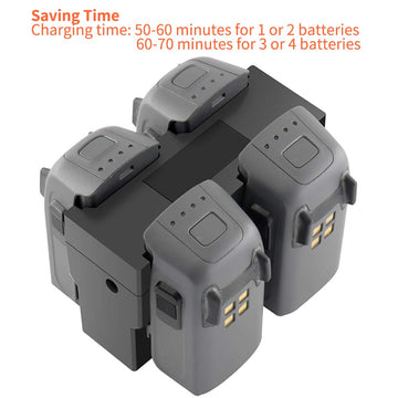 Hanatora Battery Charger with LCD Display for DJI Spark Drone,4 in 1 Rapid Multi Parallel Charging Hub Accessories