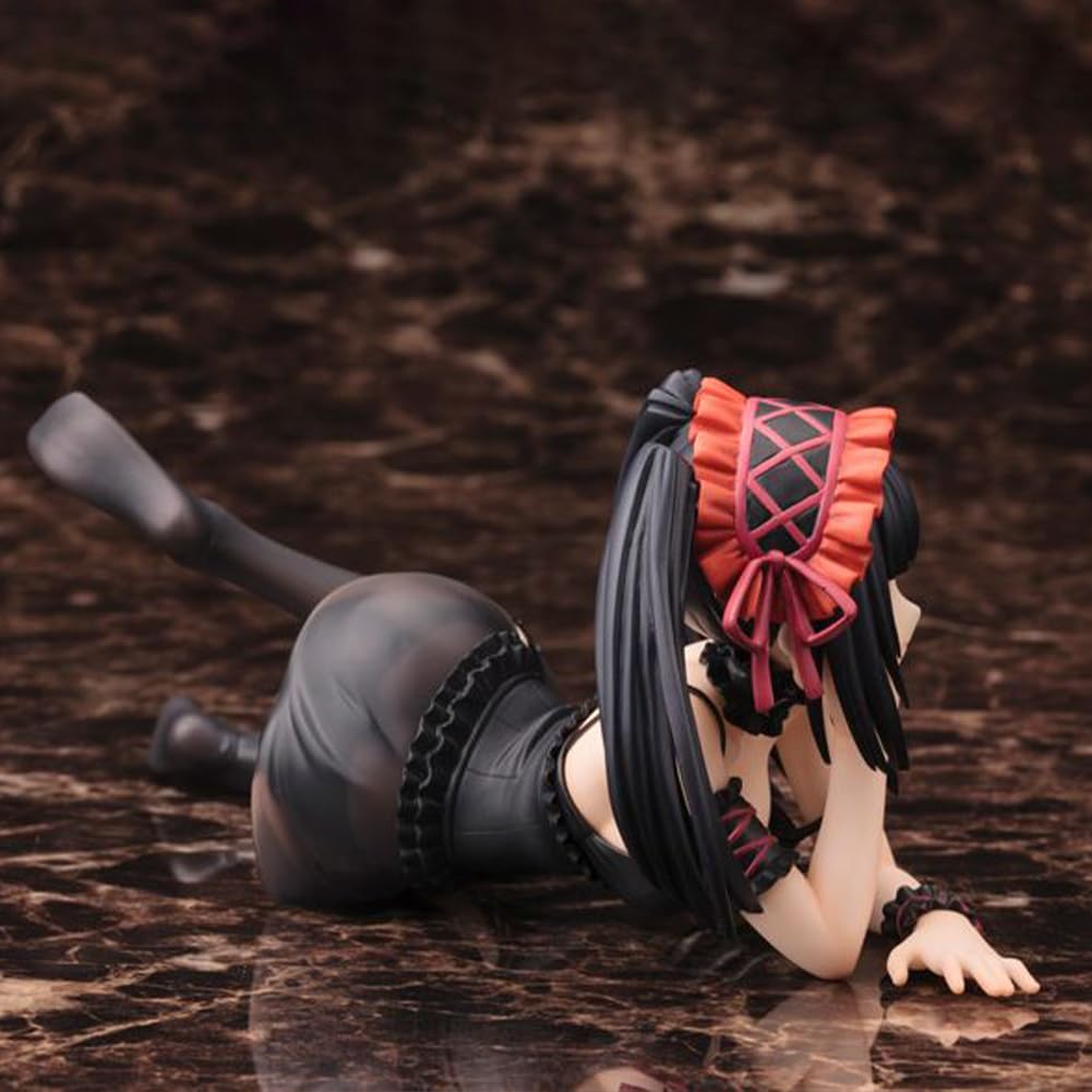 Lunk Tokisaki Kurumi Action Figure Black Pajamas Model Pvc Anime Statue Character Collections Model Ornaments 7.5 Inch