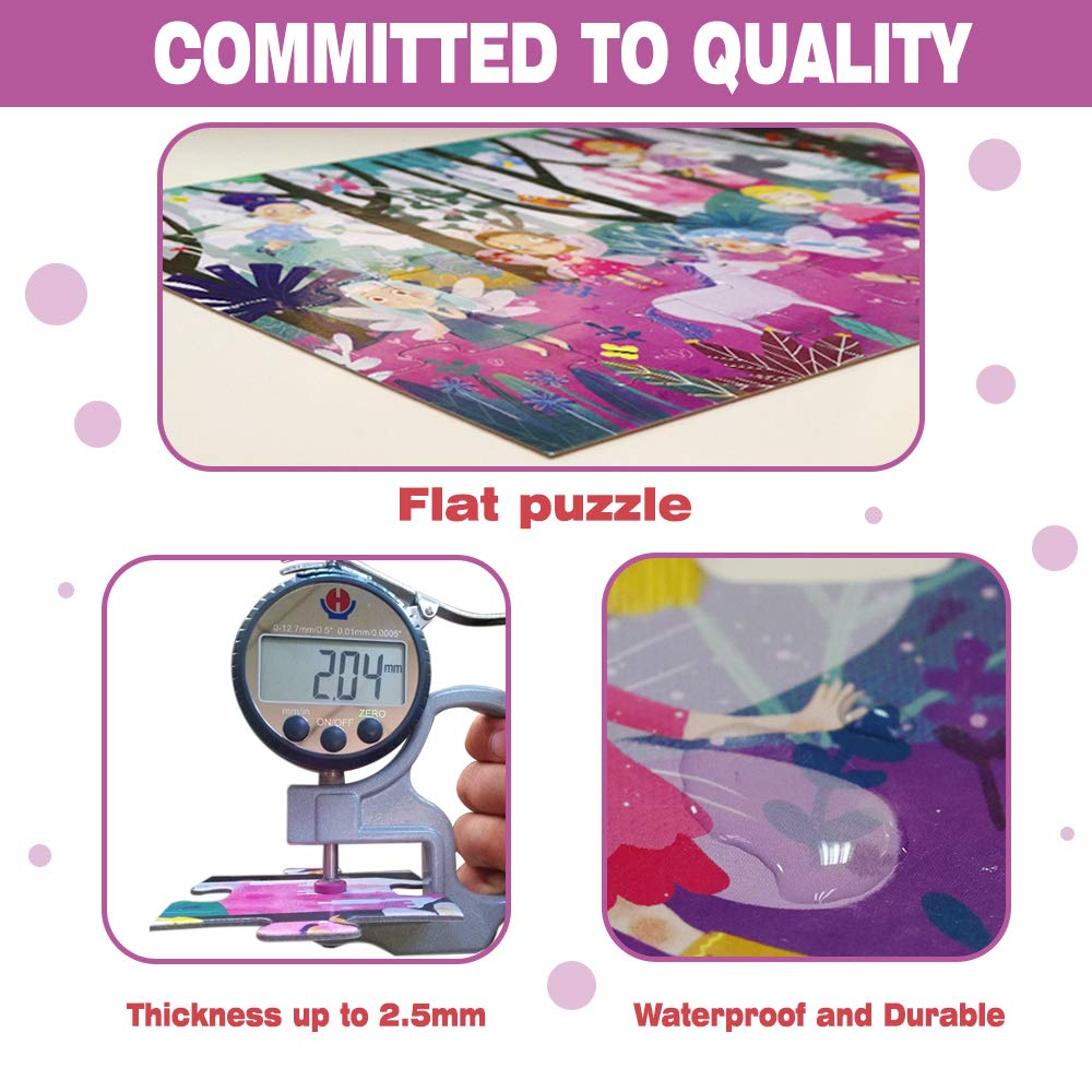 Puzzles For Kids Ages 3-5 Premium 24 Piece (Fairy Forest)