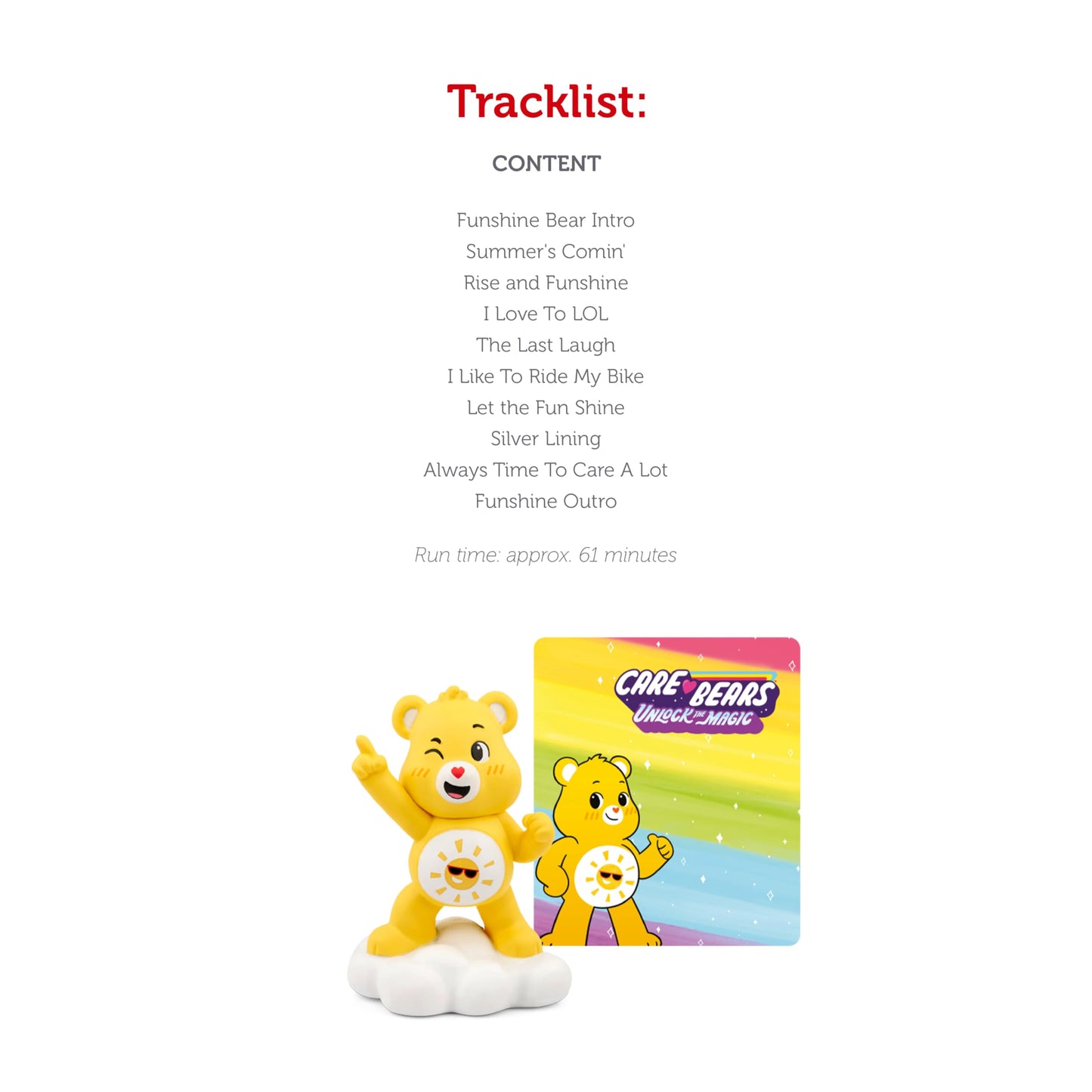 Tonies Funshine Bear Audio Toy Figurine From Care Bears