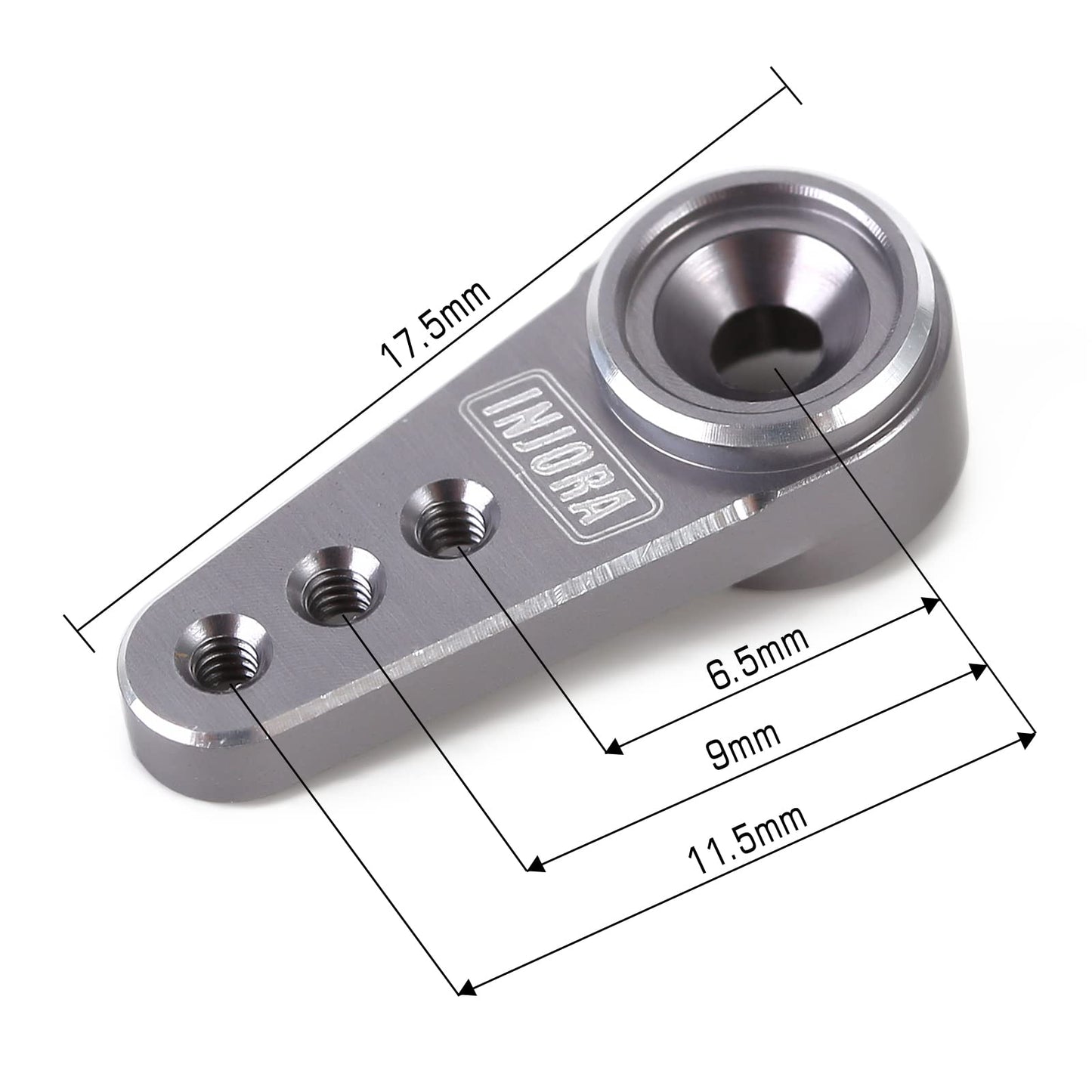 INJORA RC Servo 12g Digital V2 Servo with Metal Mount and 15T Arm for AX24 Axial SCX24 Car Model Upgrade Parts(Grey)