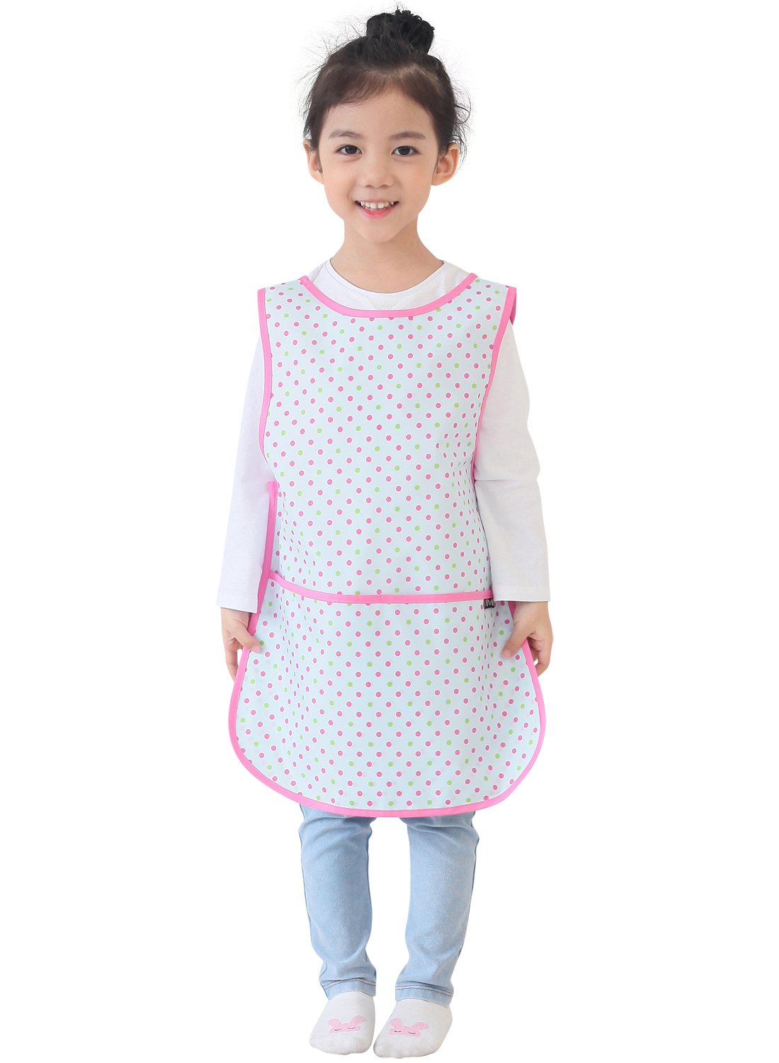 Plie Kids Painting Apron - Waterproof Art Smock for Toddlers & Preschoolers, Messy Play, Baking, Crafts, Cooking, Sensory Activi