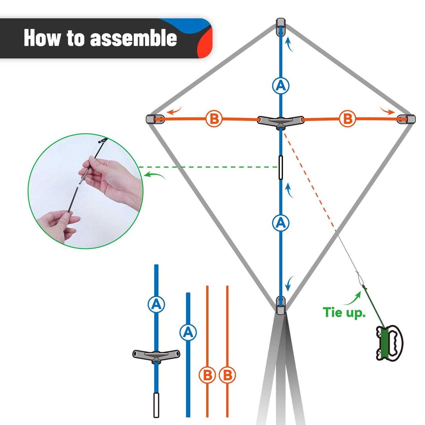 Sgftre Diy Blank Diamond Kite For Kids & Adults Easy To Fly,Kite Making Kit Bulk,Kites Are Used For Parties And Outdoor Beach Ac