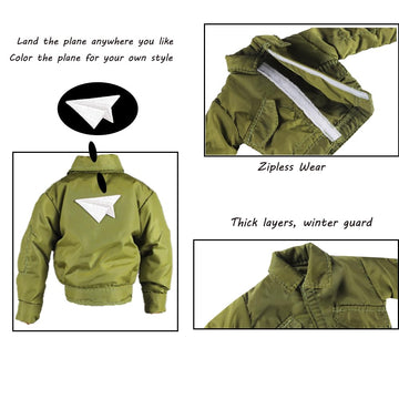 E-Ting 10-Item Fashion Pack = 5 Sets Casual Clothing Outfit +5 Pairs Shoes For Doll Random Style (Daily Suit + Green Bomber Jacket + Swimwear)