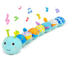 Baby Tummy Time Toy 0-6 Month Musical Stuffed Animal Plush Caterpillar Toy For Infant 6-12 Month Teething Sensory Toy With Crink