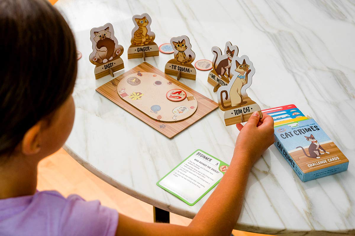 Thinkfun Cat Crimes Brainteaser - Engaging Logic Game For Kids And Adults | Develops Critical Reasoning Skills |Durable Componen