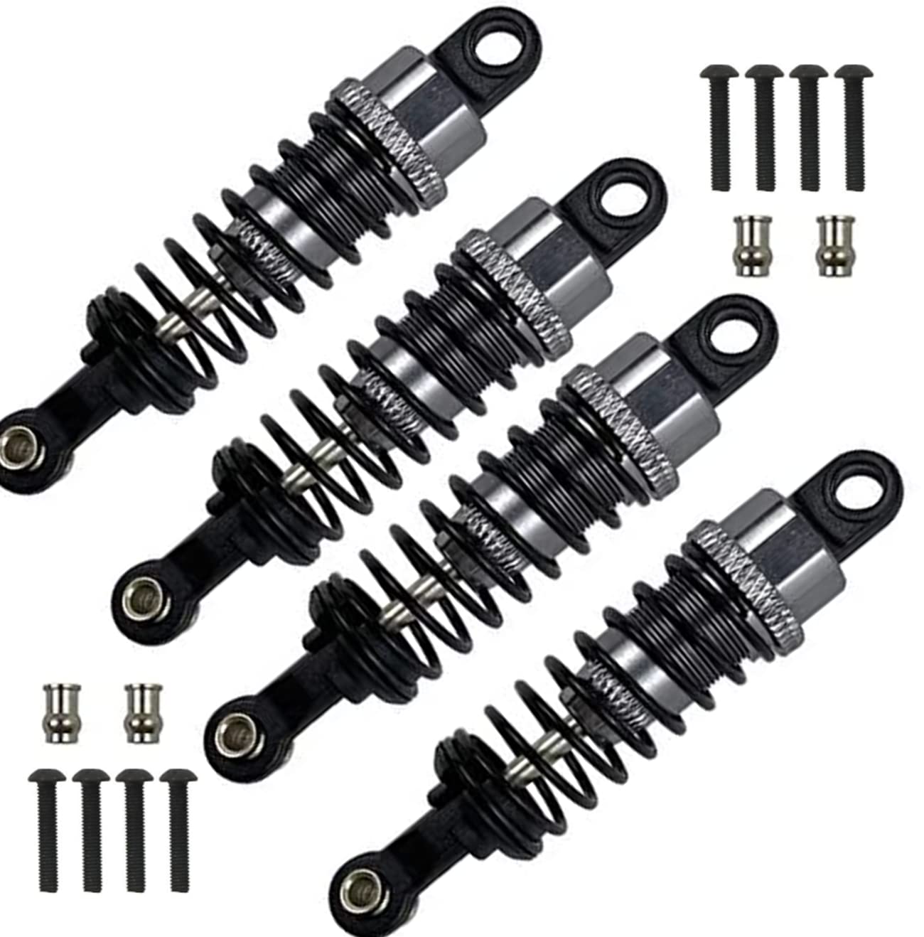 65mm Aluminum rc shock absorber damper Replacement A949-55 for 1/18 wltoys a959 a969 a979 k929 upgraded parts 4pcs/set(Titanium)