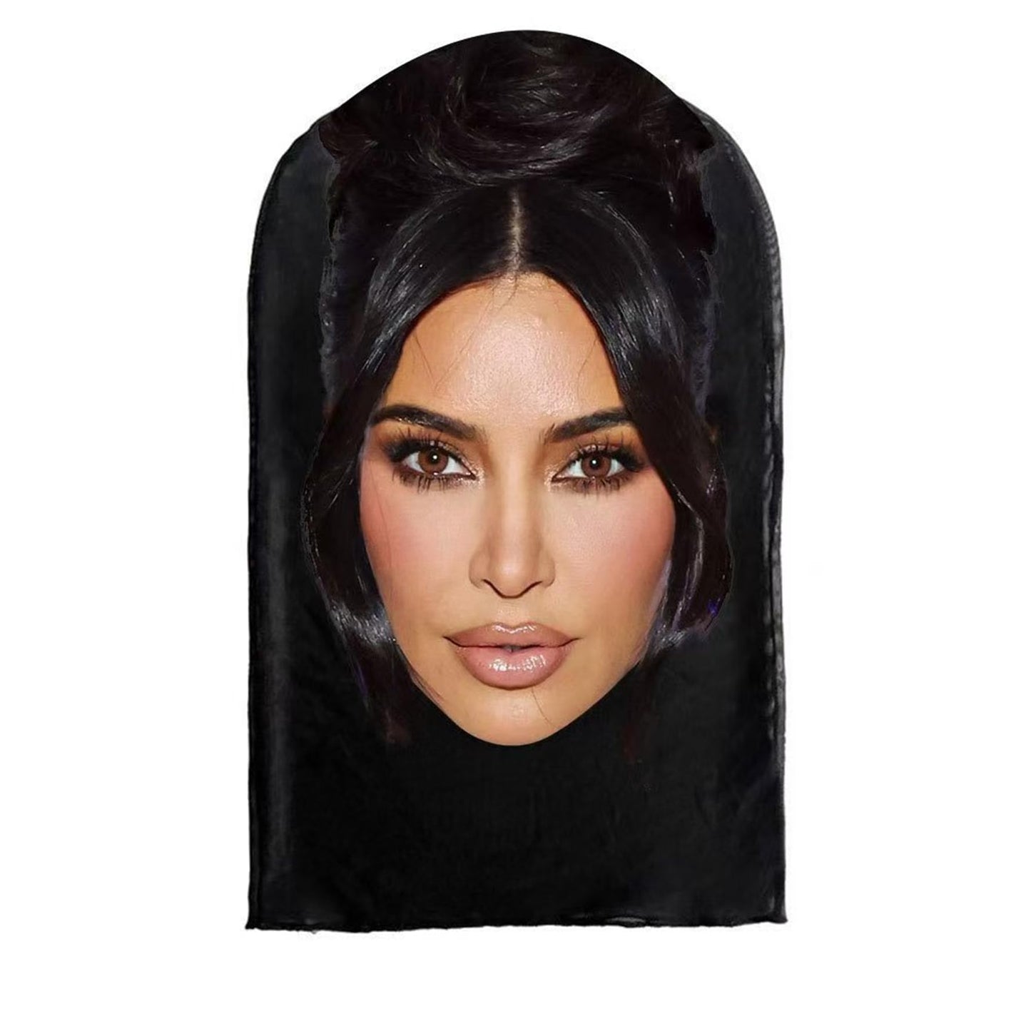 Celebrity Pdiddy Face Mesh Mask, Realistic Rapper Face Sheisty Mask Head, Full Face Funny Baraklava Hat, Cosplay Prop (Kardashia