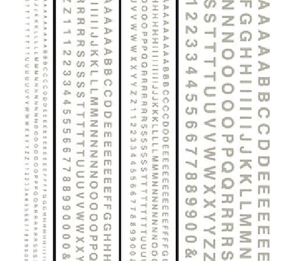 Woodland Scenics Dry Transfer Decals Railroad Gothic Letters White