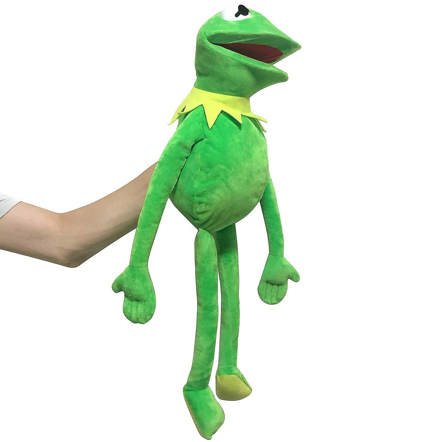 Kermit Frog Hand Puppet With 50 Pcs Kermit The Frog Puppet Stickers, Hand Kermit Puppet Soft Stuffed Plush Toy For Boys & Girls - 24 Inches