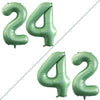 Goer Number 24 Balloons For 24Th Birthday Party Decorations,42 Inch Jumbo Foil Helium 42 Balloons For 42Nd Birthday Party Decoration (Sage Green)