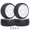 4X RC Tires & Wheels Rims Sets Y Shaped Width:26mm 12mm Hex Drive Hub for 1/10 Scale On Road Touring Racing