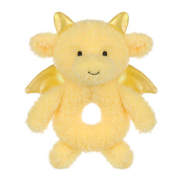 Apricot Lamb Dragon Rattle Soft Baby Rattle For Boys And Girls, Plush Stuffed Animal Rattle Toy Lovey For The Newborn, 0-3 Month