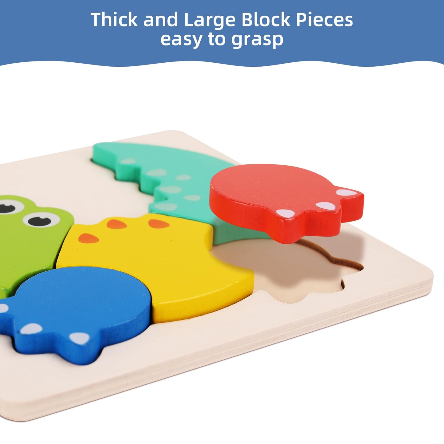 Qzmtoy Toddler Puzzles 10 Pack Wooden Puzzles For Toddlers,Montessori Puzzles For 1-3 2-4 Year Old,Infant Baby Learning Toys,Ani