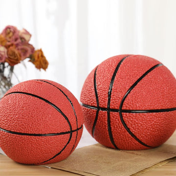 H&W Basketball Piggy Bank For Boys, Shatterproof Basketball Sports Themed Coin Bank, Small Size, Gift For Kids(S Size)