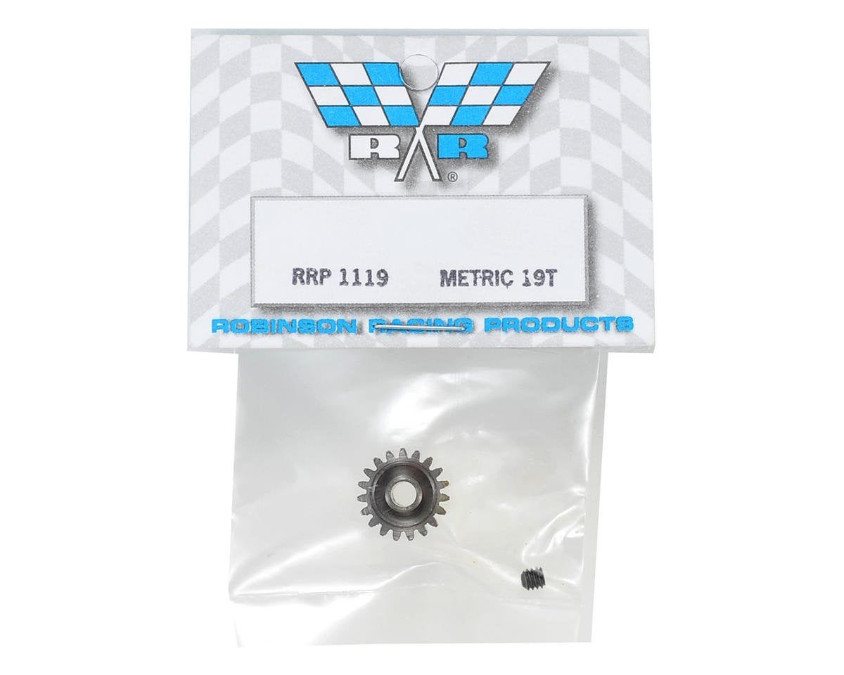 Robinson Racing 1119 Steel Alloy Motor Pinion Gear, 1/8'' Bore, 6 Mod Pitch, 19 Tooth