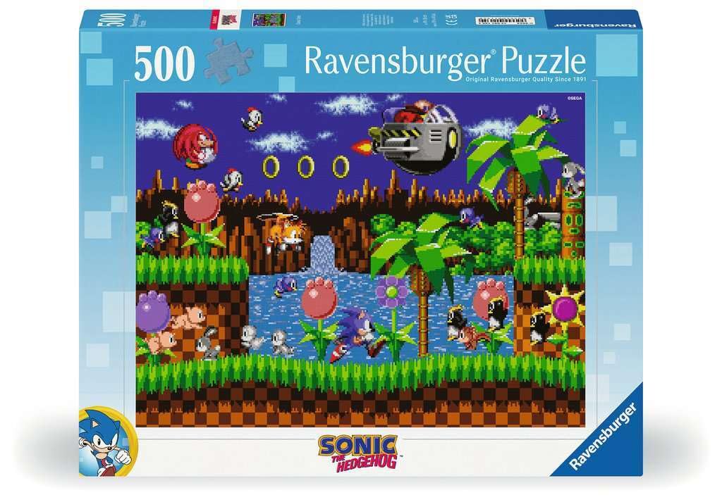 Ravensburger Sonic The Hedgehog: Classic 500 Piece Jigsaw Puzzle - 12001135 - Handcrafted Tooling, Made In Germany, Every Piece