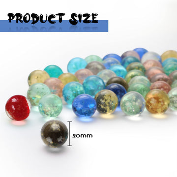 20 Pieces Large Marbles Glowing in The Dark Handmade Glass Marbles Decorative Luminous Multicolor Doted Style Glass Marbles Sports Toys for Kids Craft (20 mm)