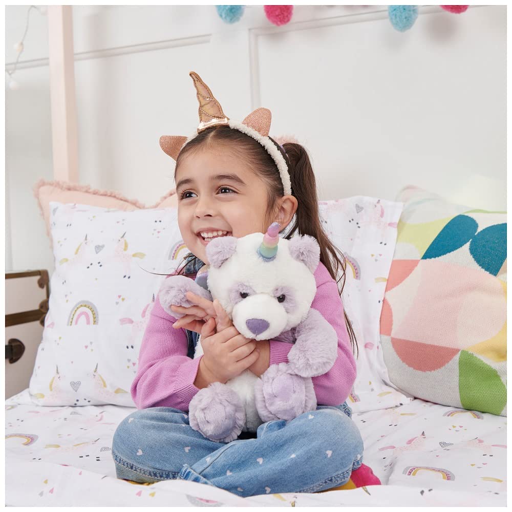 Gund Glitz Pandacorn Plush Stuffed Unicorn Panda Bear Unicorn Stuffed Animal, Plush Toy For Ages 1 And Up, Purple, 9''