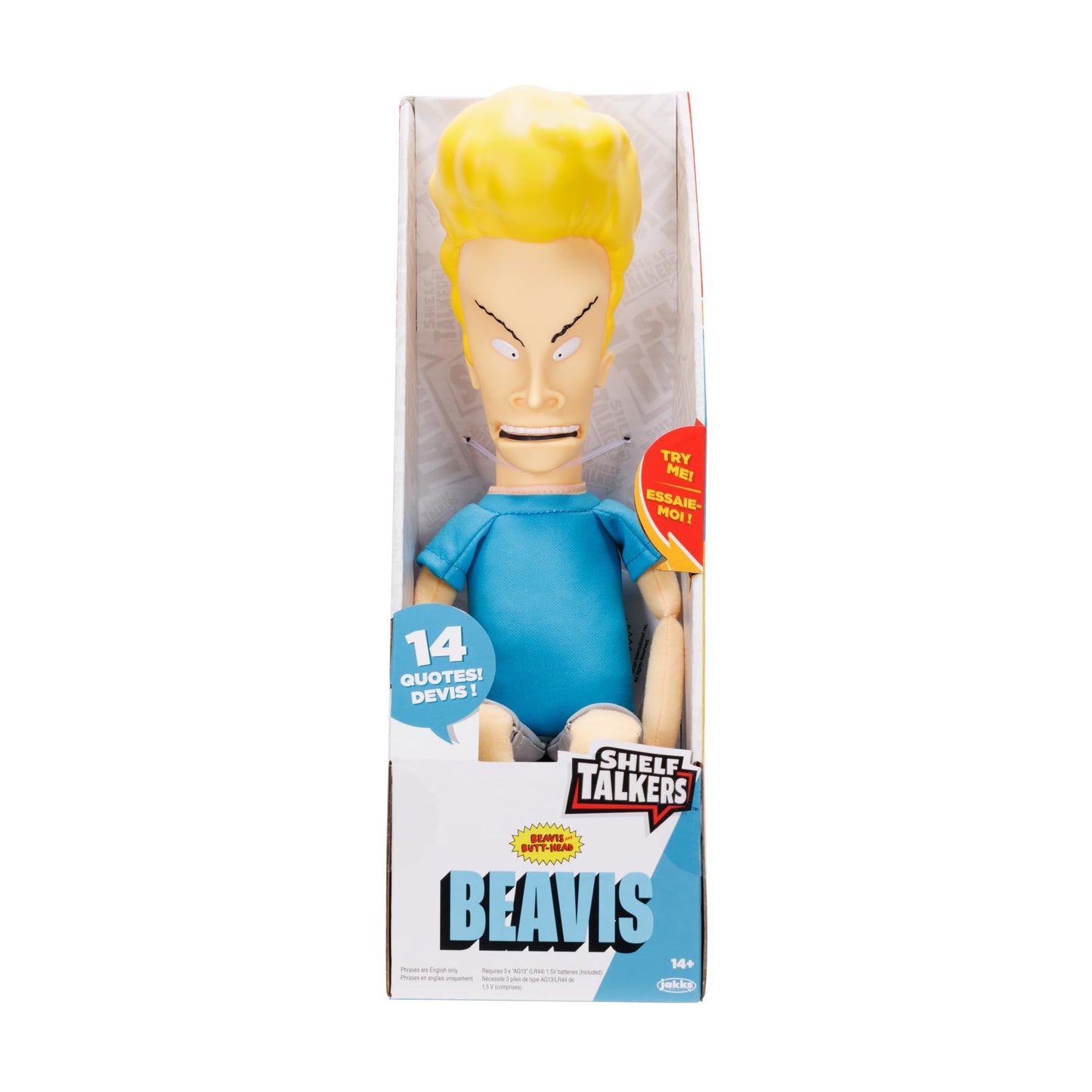 Shelf Talkers 12'' Talking Plush Beavis From Beavis & Butt-Head, Pull String Toy Collectible Plush