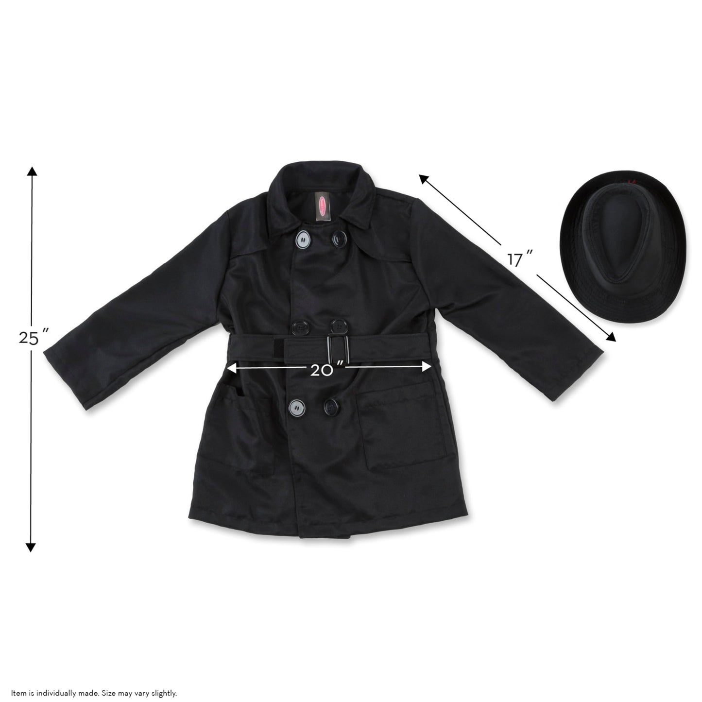 Melissa & Doug Spy Role Play Costume Set , Black