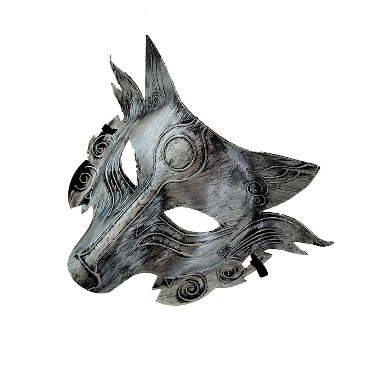 Qfyfgyt Halloween Performance Supplies Animal Wolf Head Mask Performance Accessories (Silver).