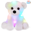 Bstaofy Glow Polar Bear Light Up Valentines Stuffed Animal Led Night Light Bear Soft Plush Toy Adorable Birthday Mother'S Children'S Day For Toddler Kids, White, 9.5''
