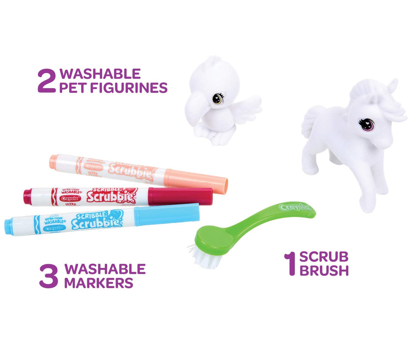 Crayola Scribble Scrubbie Safari 2 Pack Animal Toy Set Age 3+