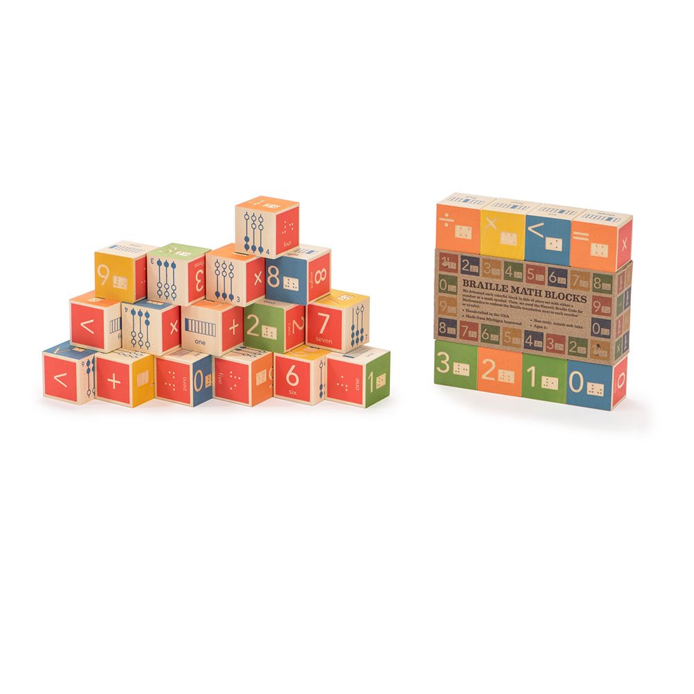 Uncle Goose Braille Math Blocks - Made In The Usa