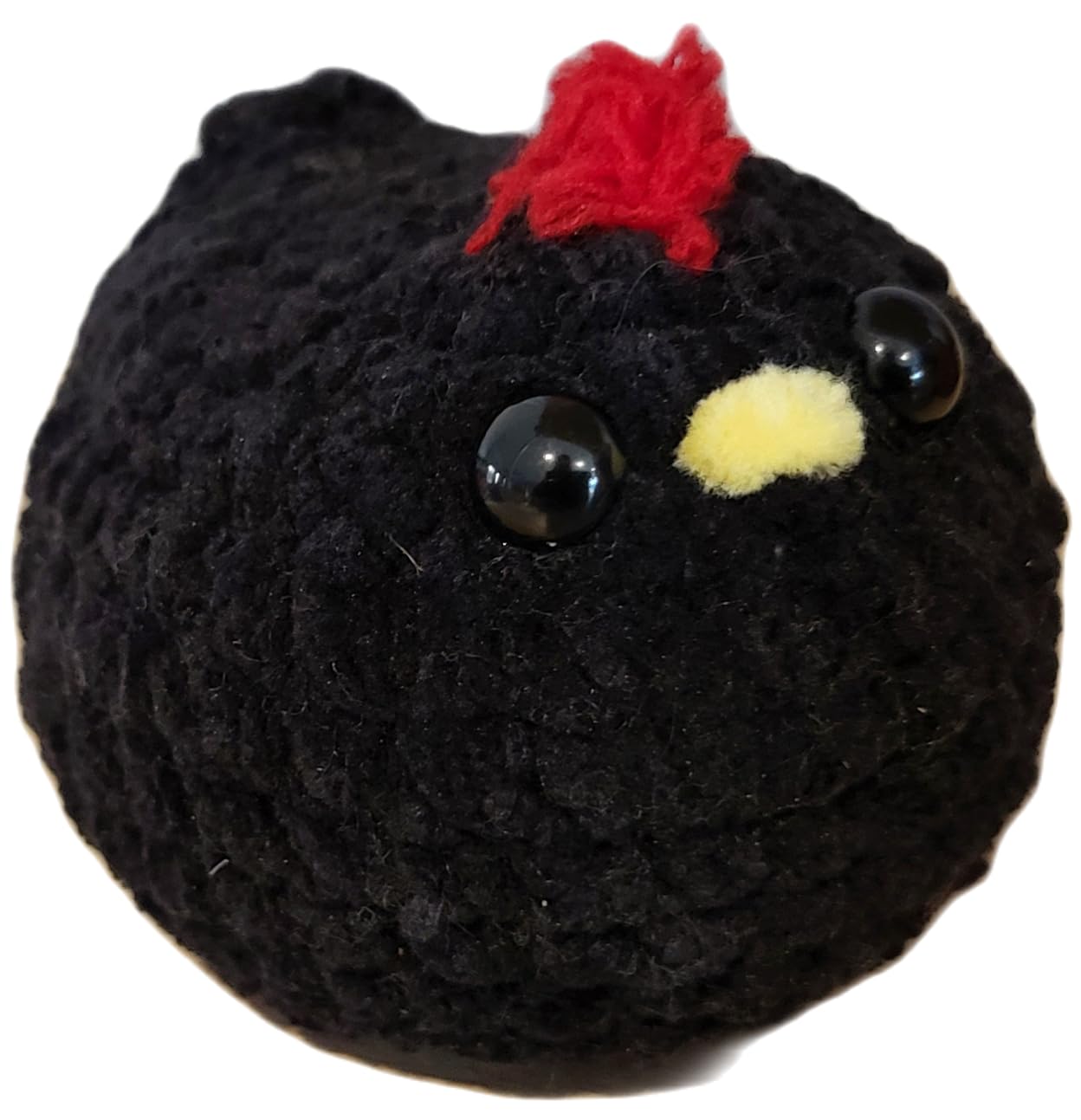 Cute Chicken Plushie | Stuffed Animal | Cute Amigurumi Kawaii | Handmade | Crochet (Mini, Black)