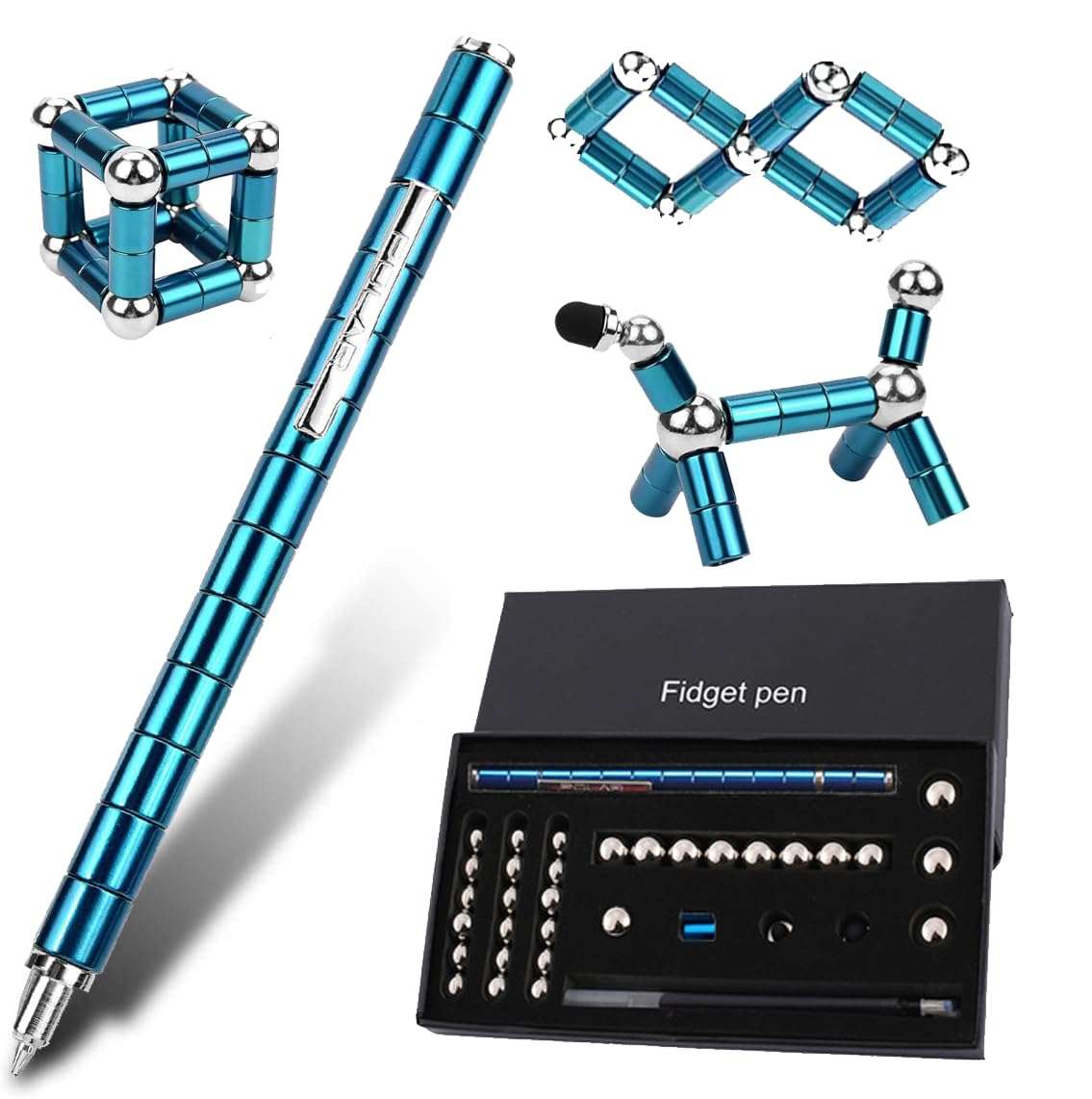 Meweo Magnetic Fidget Pen Magnetic pen Gifts Fidget Pen Toys for Teenage Girls Boys Adults,Toy Pen Decompression Toy Magnet Pen,