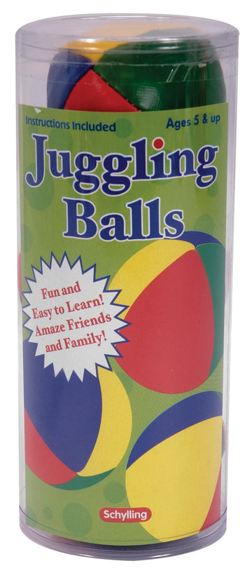 Schylling Classic Juggling Balls - Colorful Vinyl Toss-And-Catch Balls With Bead Filling - Includes 3 Balls And Instructions - Ages 5 And Up - Three Piece Set