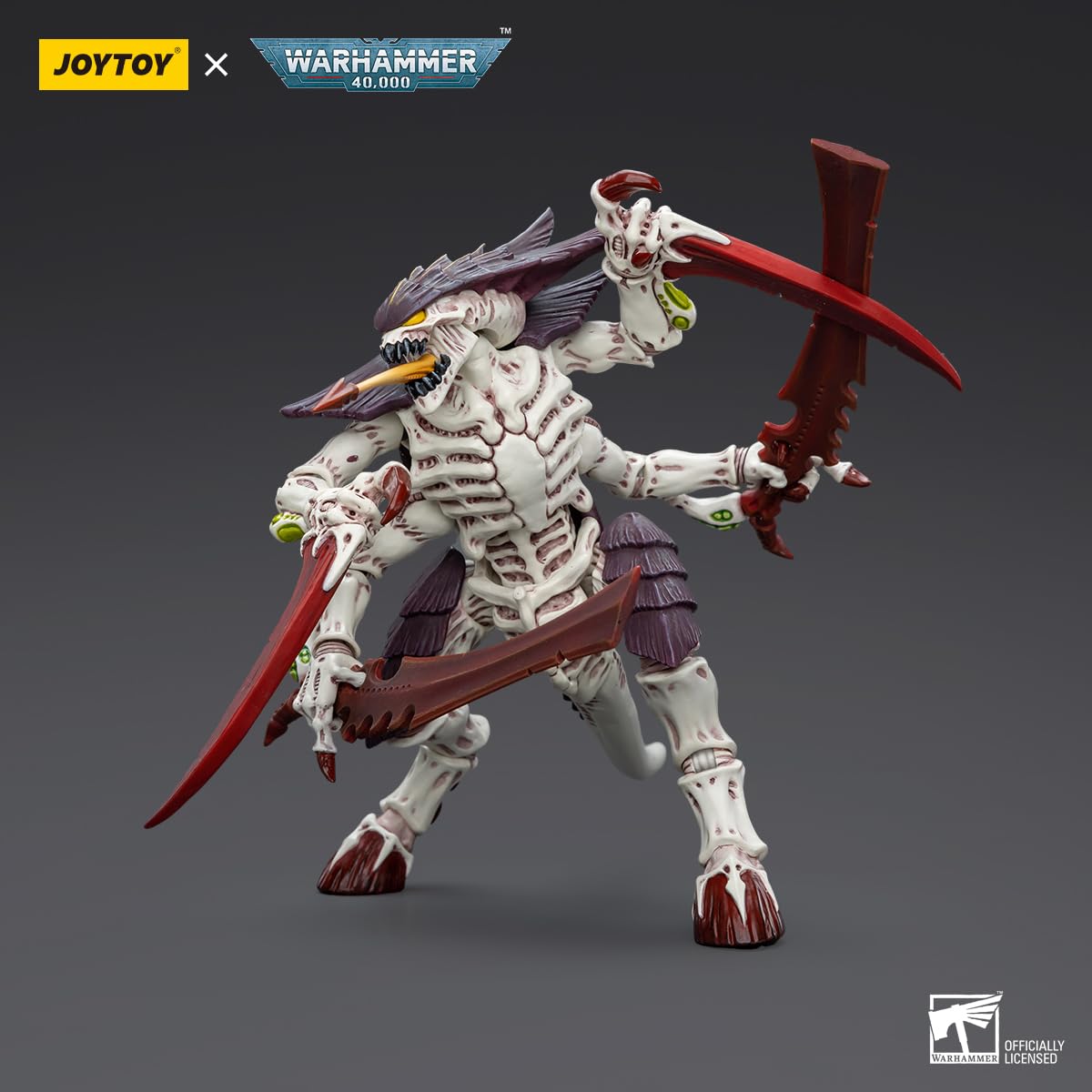 malt-inspiredISE JOYTOY 1/18 Action Figures - Warhammer 40 000 Tyranids Hive Fleet Leviathan Tyranid Warrior with Bonedecorative replica blades - 4 Classic Character Collectible Age 15 and Above