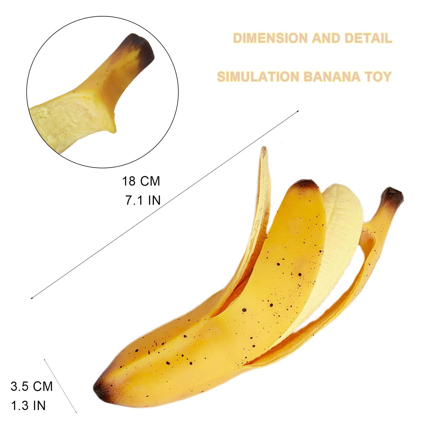 Funnysquee Banana Squishies Stress Relief Soft Scented Simulation Bananas Fruit Squeeze Toys Cute Birthday Gift Novelty Toy For Kids (Yellow Banana)