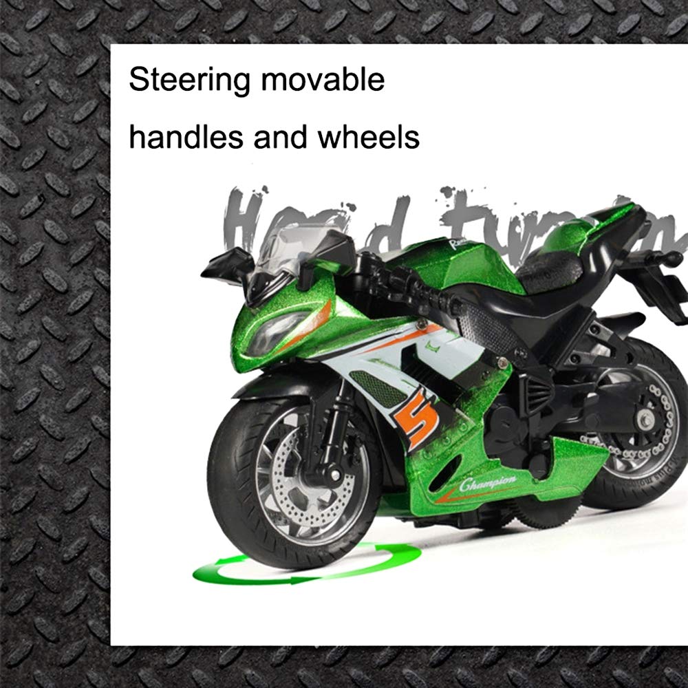 Gilumza Pull Back Motorcycle Toys, Tiny Gift With Music Lighting, Race Motorcycles Toy For Boys Kids Age 3 4 5 6 7 8 Year Old (B