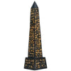 Summit Collection Black Egyptian Obelisk With Gold Hieroglyphs Collectible Figurine