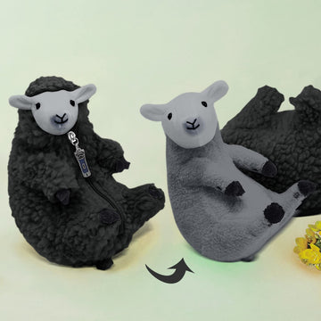 AGRIMONY Black Sheep Plush Toy - Cute Small Shaved Lamb Stuffed Animal for Kids, Girls, Boys, Women - Perfect Gift for Valentine's, Birthdays, Easter