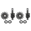 2pcs Steel Axle Differentials Gear 14T/2T Front and Rear Overdrive Differential Worm Gear for Axial SCX24 1/24 RC Crawler Truck