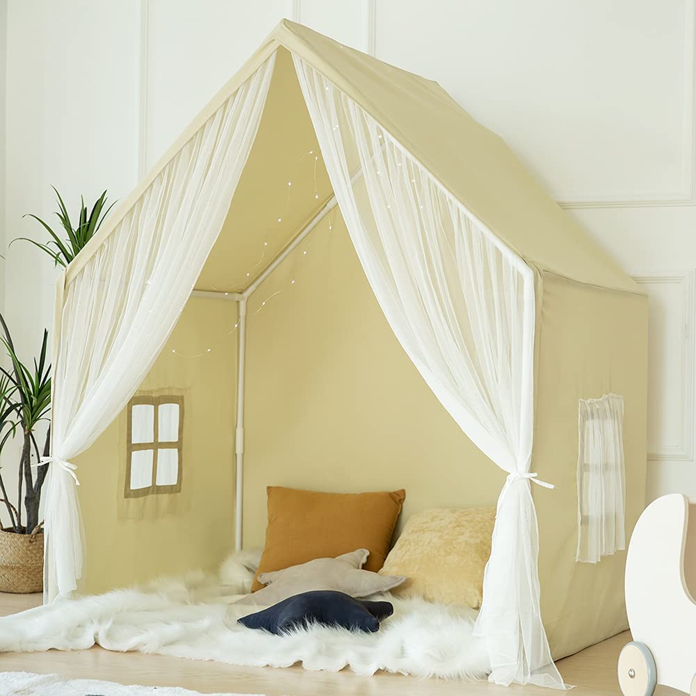 Kids Tent Indoor & Outdoor Toddler Tent Kids Play Tent Large Kids Playhouse Tent Toys With Pennant Banners Razee