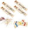 Chochkees Classic Wooden Thin Pick Up Stick Game 31 Pieces Fun Family Game Gift Idea, 7'' Tall, (4-Pack)