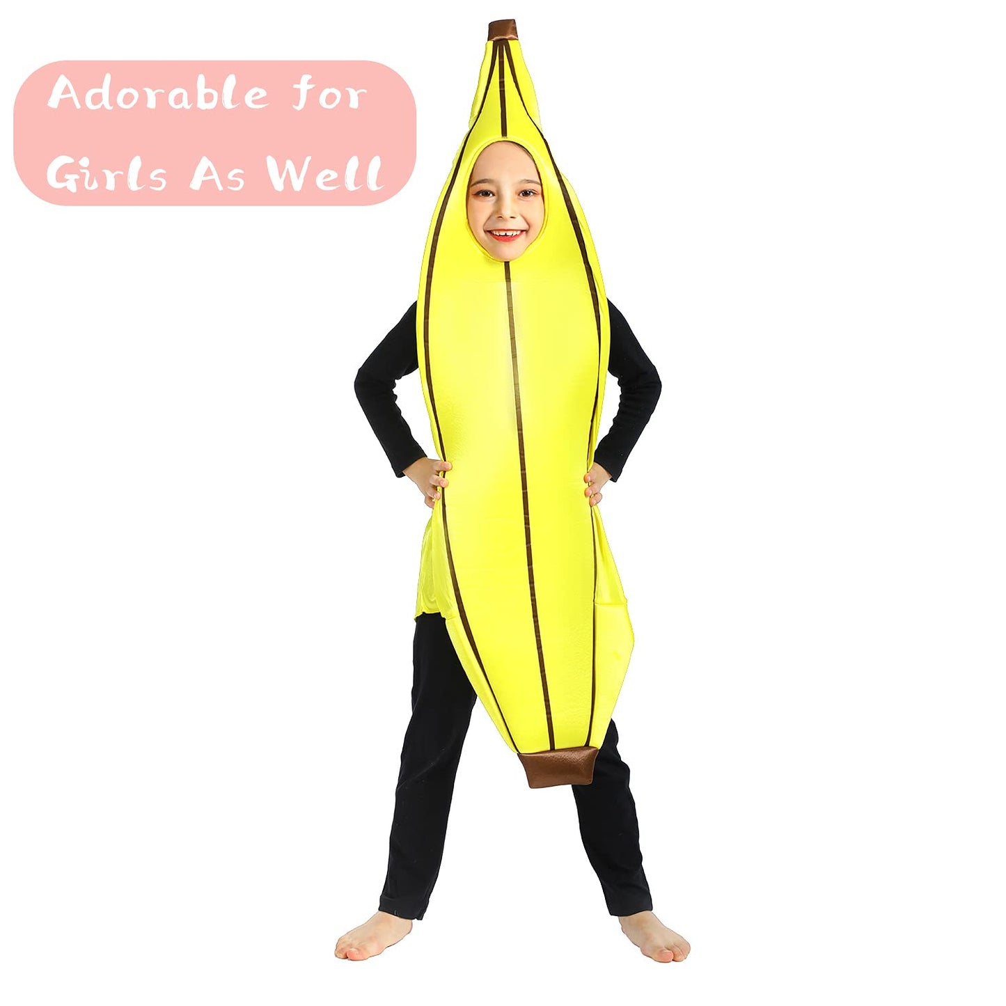 SPUNICOS Unisex Kids Banana Costume Fit for Children's Ages 10-12years