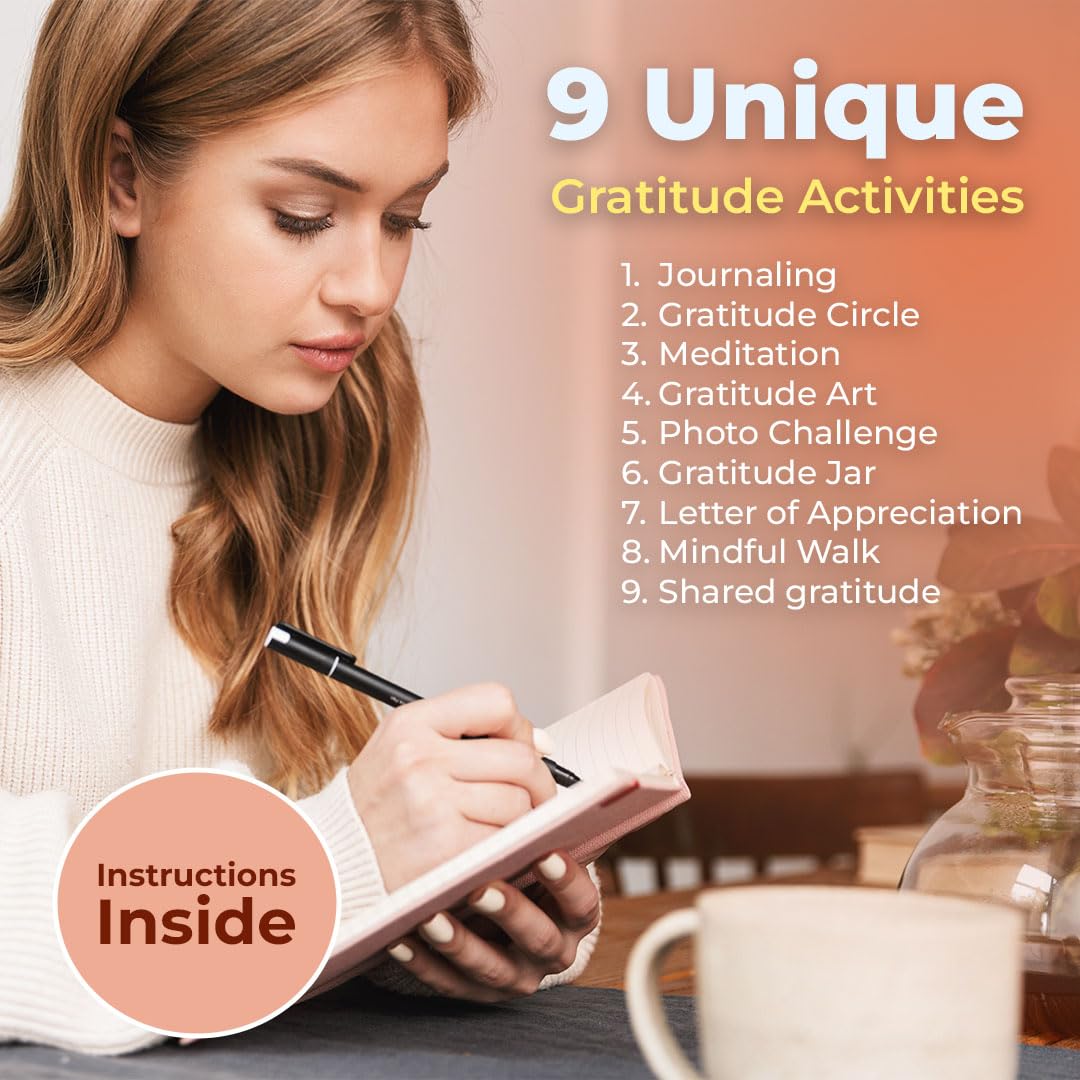 ThinkPsych Moments of Gratitude Deck - 52 Positive Affirmation Cards, Inspiring Journal Prompts, Cardstock, Model 1-MOG
