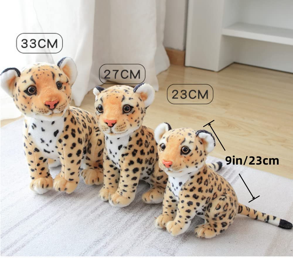 Natureman 9Inches Cheetah Plush Toy,Cute & Lifelike Cheetah Stuffed Animals Plush Toy,Gifts For Boys And Girls (Brown)