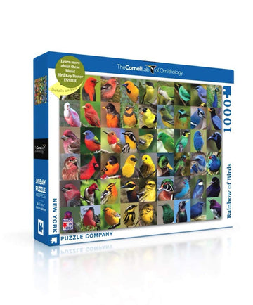 New York Puzzle Company - Cornell Lab Rainbow Of Birds - 1000 Piece Jigsaw Puzzle For Family Game Nights