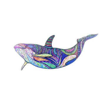 Wentufin - 150 Pieces Wooden Jigsaw Puzzles For Adults Large Size Wood Cut Puzzles Whales Wooden Jigsaw Puzzles Gift For Christm