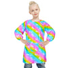 Fiodrimy Kids Art Smock Unicorn Painting Artist Apron Waterproof Paint Smocks Girls Boys Long Sleeve with Pocket for Child 8-12